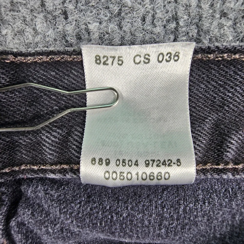 Vintage Levi's 501 Black Denim Jeans 37x26‎ Faded Charcoal Button Fly Y2K 2004